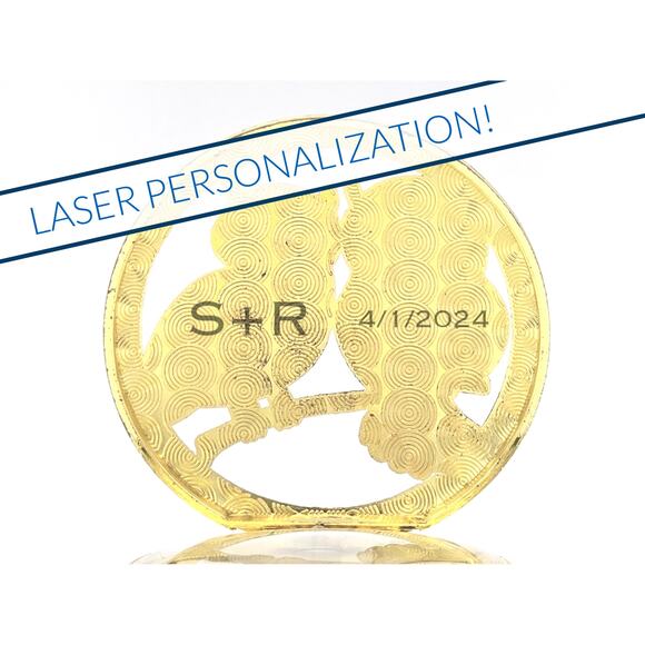 Twin Owls Pocket Watch - Gift for Bird Lovers Gold Owl Pendant Costume Jewelry - Picture 8 of 10